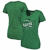 Women's Baltimore Ravens Pro Line by Fanatics Branded St. Patrick's Day Paddy's Pride Tri Blend T-Shirt Green,baseball caps,new era cap wholesale,wholesale hats